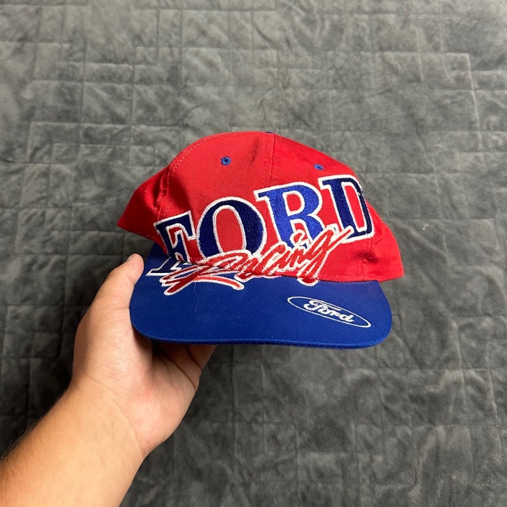 Vintage 90s Ford Racing Spell Out Snap Back Hat